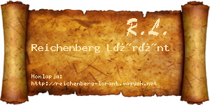 Reichenberg Lóránt névjegykártya