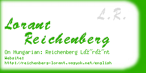 lorant reichenberg business card